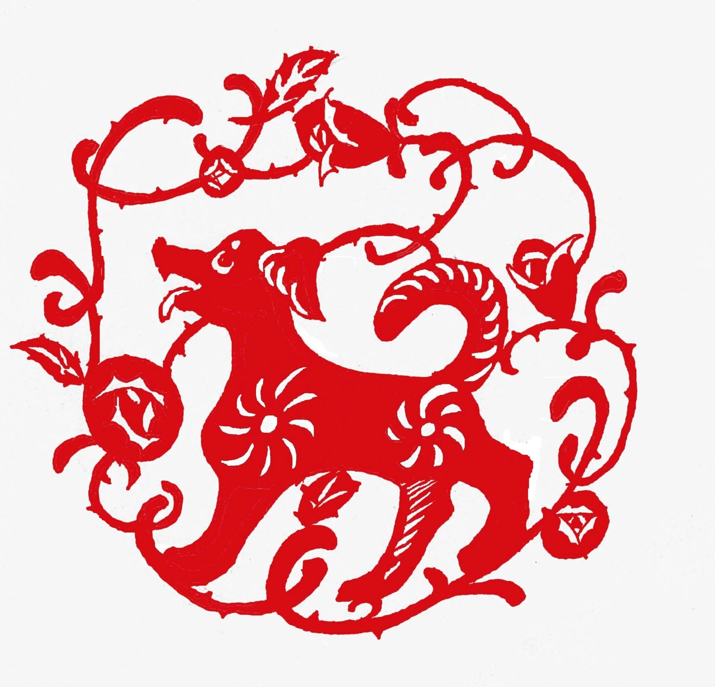 Chinese paper-cutting reference; this image is not verified as a Yuxian work.